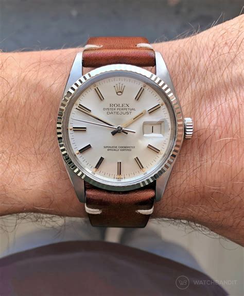 rolex brown leather strap|vintage rolex with leather strap.